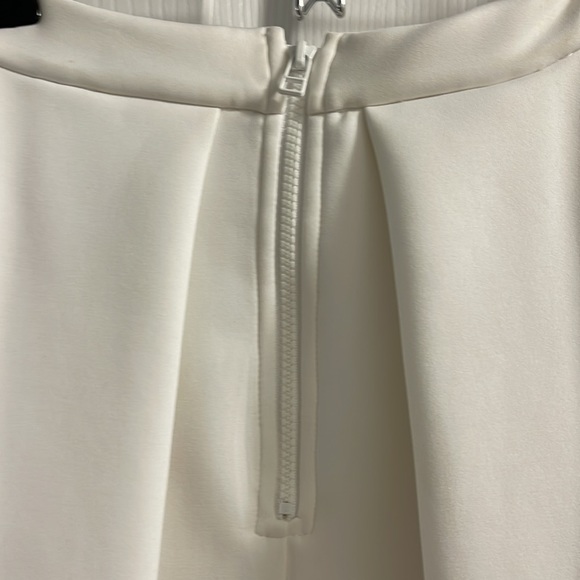 Pink Tartan Neoprene White Skirt with Pockets - Picture 4 of 6